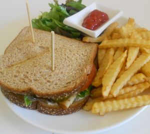 Harmony sandwich at Loving Hut in Seattle