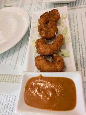 Jumping princess shrimp at Loving Hut in Seattle