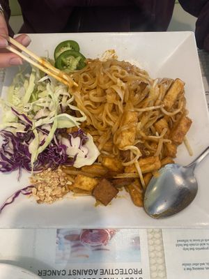 Pad Thai  at Loving Hut in Seattle