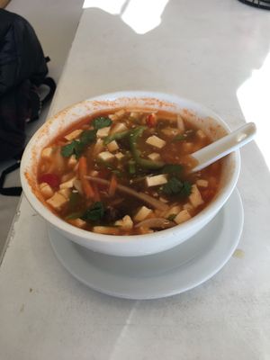 Hot & Sour Soup at Loving Hut in Seattle