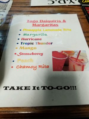 Their drink menu inside  at WingIT in San Antonio