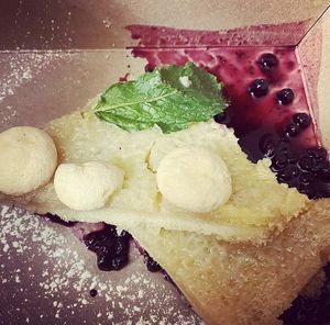 Vegan lemon bar with spiced cherry jam    at Campo Enoteca in Manchester