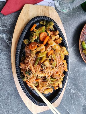 Glass noodles with veggies and tofu at Tajska Restavracija Chada in Koper