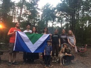 Vegans camping  at Vahimsa in Shamokin