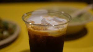 thai tea at Kati Vegan Thai in Seattle