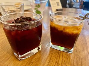 Flower Power and Thairish Tea  at Kati Vegan Thai in Seattle