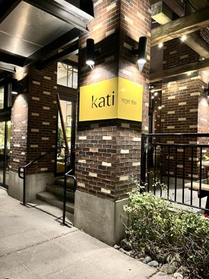 Smaller restaurant with seating inside or outside  at Kati Vegan Thai in Seattle