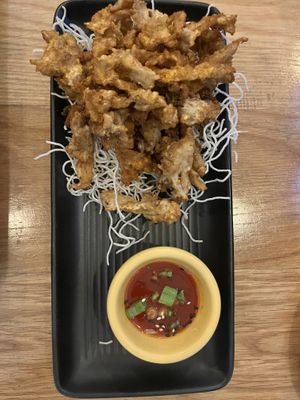 Devil wings - these are SPICEY! 🥵 ❤️   at Kati Vegan Thai in Seattle