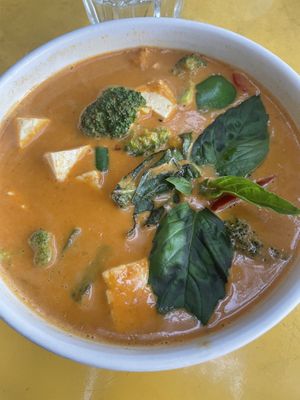 Pumpkin curry—pretty bland  at Kati Vegan Thai in Seattle