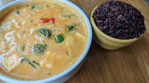 Came on a second trip -- this is the red curry at Kati Vegan Thai in Seattle