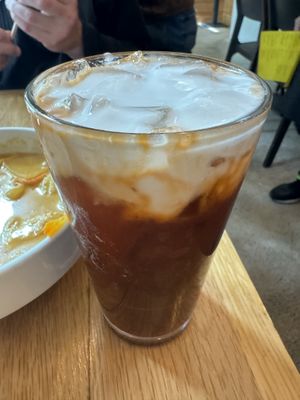 Thai iced tea  at Kati Vegan Thai in Seattle