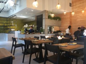 Beautiful modern interior of Kati at Kati Vegan Thai in Seattle