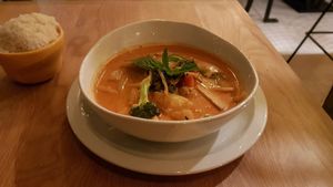 Red curry  at Kati Vegan Thai in Seattle