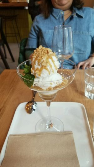 coconut ice cream at Kati Vegan Thai in Seattle
