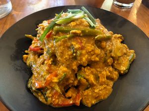 Coastal Curry with Artichoke Hearts (vegan) at Kati Vegan Thai in Seattle