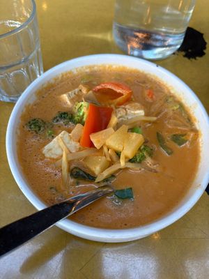 Red curry at Kati Vegan Thai in Seattle