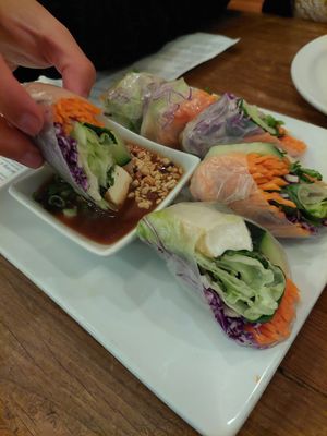 Fresh garden rolls at Kati Vegan Thai in Seattle