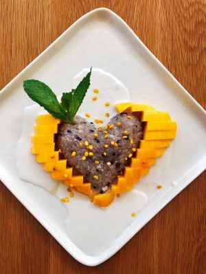 Mango with Kati Sticky Rice at Kati Vegan Thai in Seattle