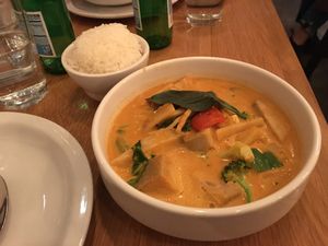 Red curry at Kati Vegan Thai in Seattle