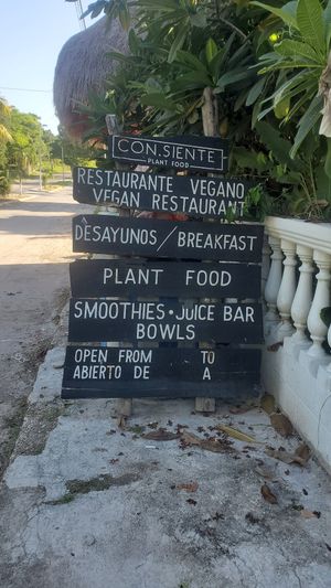 Sign at Con.Siente de LULU La Bruja in Bacalar
