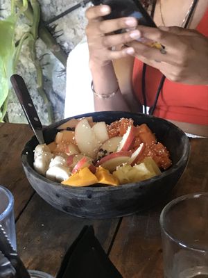 Fruit bowl- huge portion  at Con.Siente de LULU La Bruja in Bacalar
