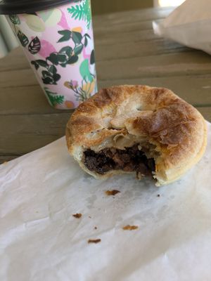 Vegan 'meat' pie at Bakehouse On Collins in Hackham