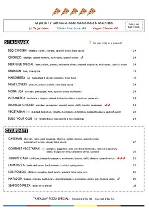 Build you own pizza or add vegan cheese to one of the vego pizzas, best pizzas around!  at Deep Blue Cafe in Moana