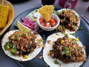 Vegan tacos  at Guaka in Faro