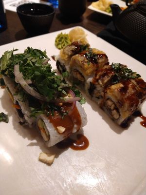 Thai Hippie and Shiitake To Me at Blue Sushi Sake Grill in Westwood