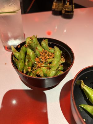 Spicy edamame   at Blue Sushi Sake Grill in Westwood