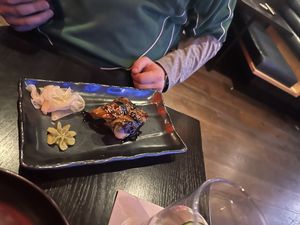 Vegan Unami nigiri   at Blue Sushi Sake Grill in Westwood