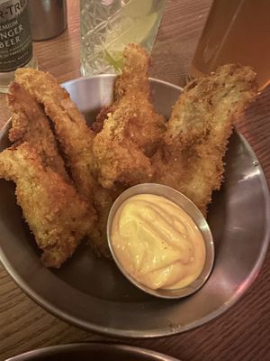 Oyster Mushrooms  at Karavan Bar in Wroclaw
