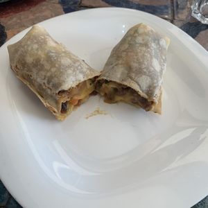 Large vegan burrito  at Papa Tots in Puerto Escondido