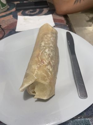 Large vegano burritot at Papa Tots in Puerto Escondido