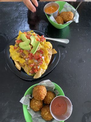 Tots and nachos  at Papa Tots in Puerto Escondido