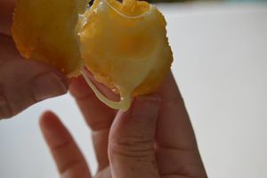 Our cheese PapaTot, made with quesillo, a famous Oaxacan cheese. at Papa Tots in Puerto Escondido