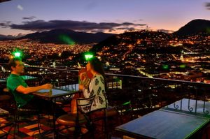 Cafe Mosaico has the best view in Quito at Cafe Mosaico in Quito