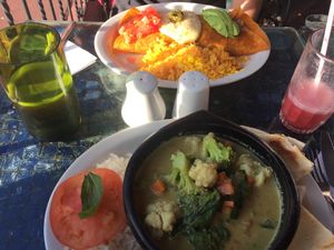 Thai curry  at Cafe Mosaico in Quito