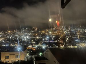 Killer views of Quito  at Cafe Mosaico in Quito