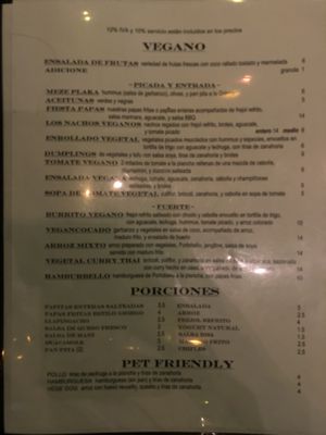 Vegan options at Cafe Mosaico in Quito