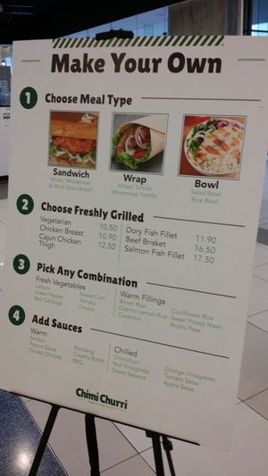 Menu at ChimiChurri in Petaling Jaya