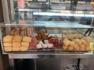 Buffet - taukwa, fish ball,  spring rolls and etc 
Photo by Henry Lau aka Mr Purple at Pong Tian Vegetarian  in Central Singapore