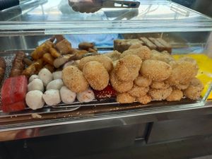 Fried items at Pong Tian Vegetarian  in Central Singapore