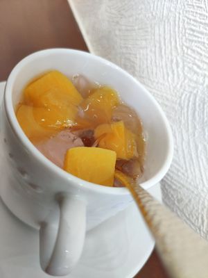 Peach jelly at Cafe Douce in Hakone