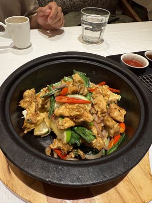 Fried spicy mushrooms  at WUJIE 大蔬无界 in Suzhou