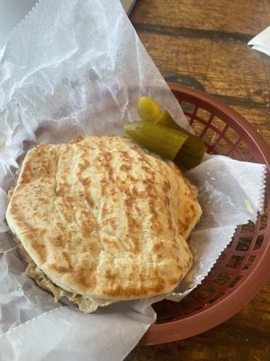 pita cooked to perfection   at Newtown in Brooklyn