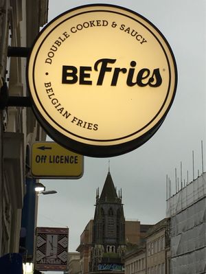 Sign  at BeFries in Brighton