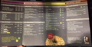 Menu (Nov 2017)  at Coffee Fellows in Dusseldorf