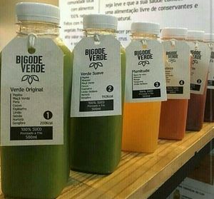 Cold pressed juice at Bigode Verde in Recife