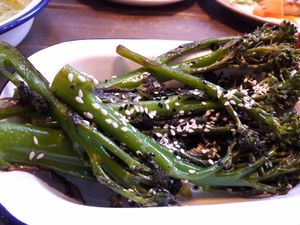 Chargrilled broccoli at Elnecot in Manchester